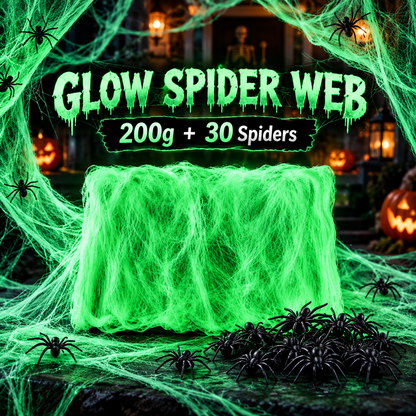 HallowNoir™ Glow-in-the-Dark Spider Web Kit
